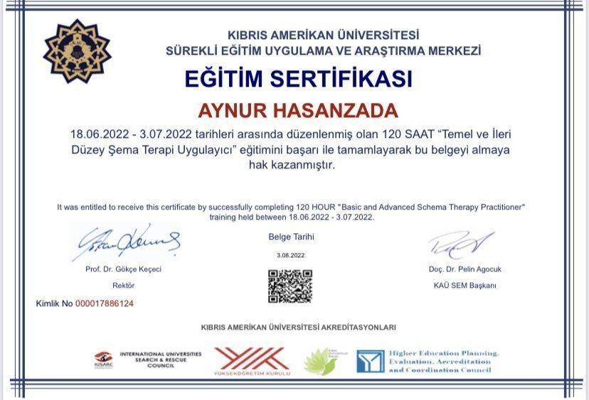 Sertifikatlar certificate