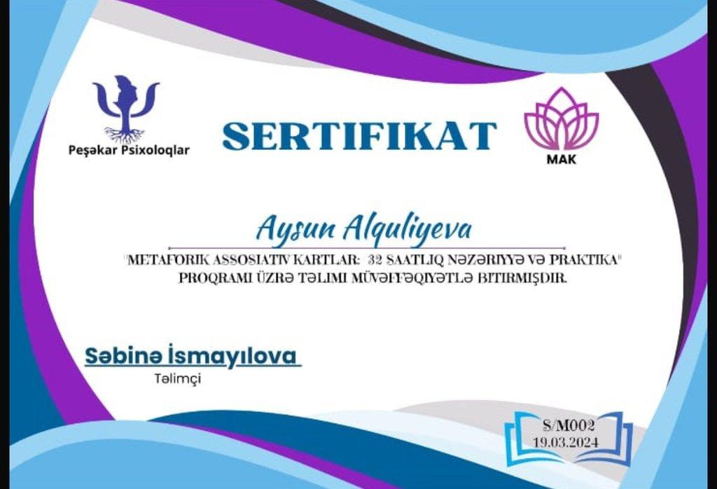 Sertifikatlar certificate