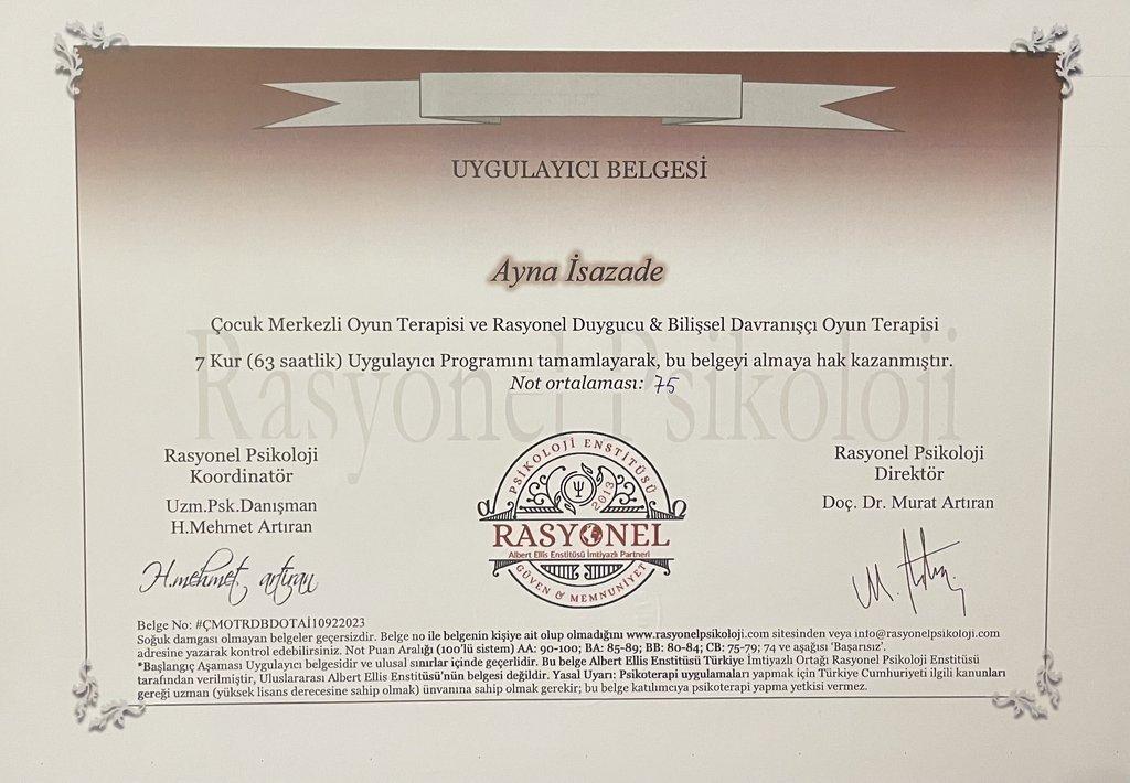 Sertifikatlar certificate