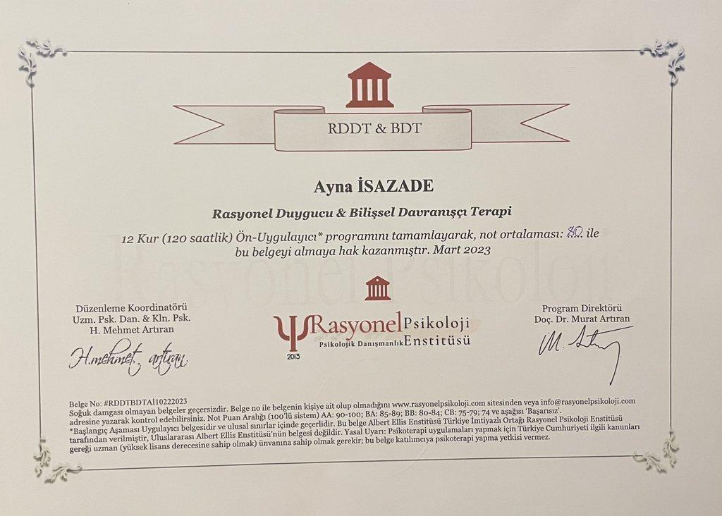 Sertifikatlar certificate