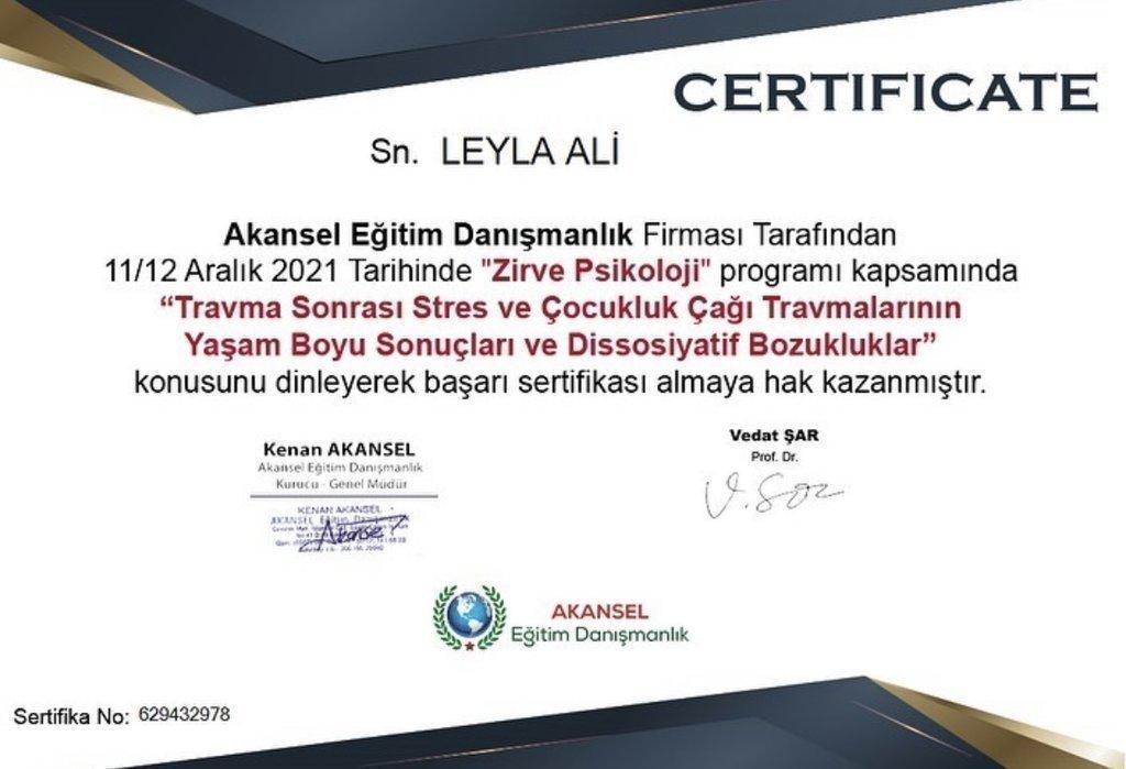 Sertifikatlar certificate