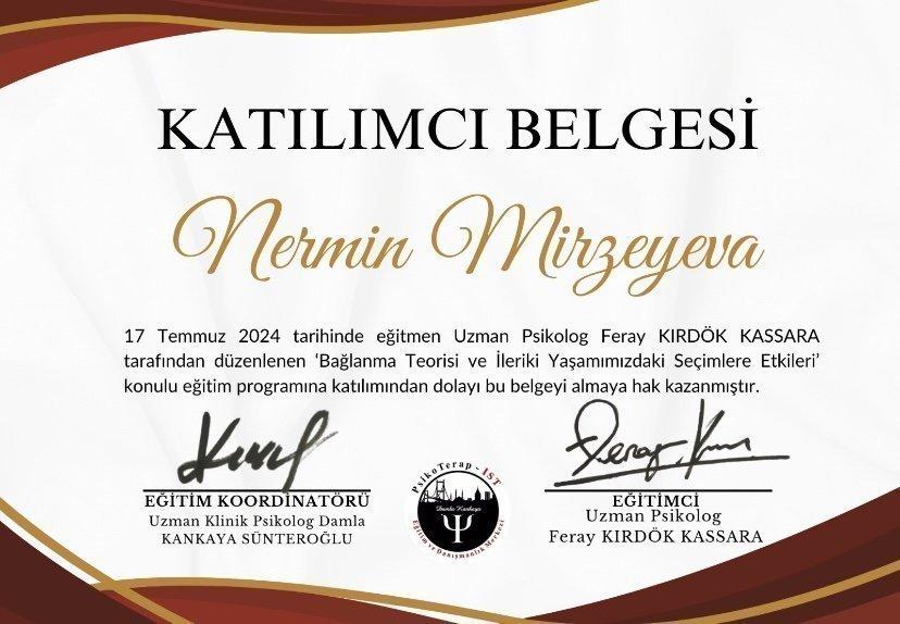 Sertifikatlar certificate
