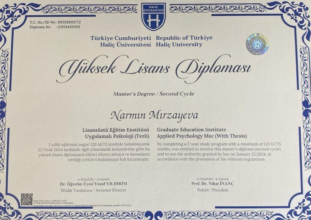 Sertifikatlar certificate