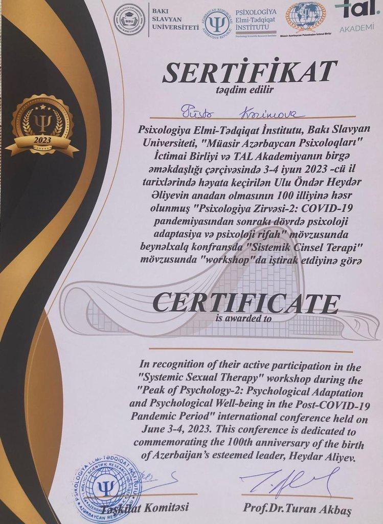 Sertifikatlar certificate