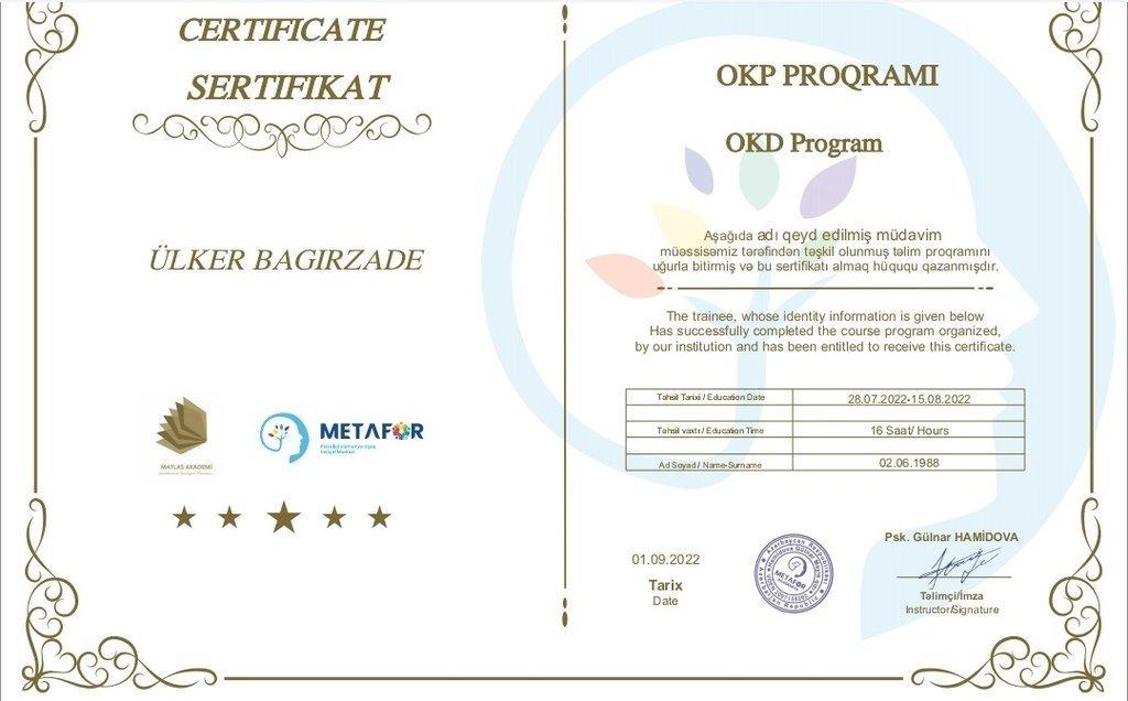 Sertifikatlar certificate