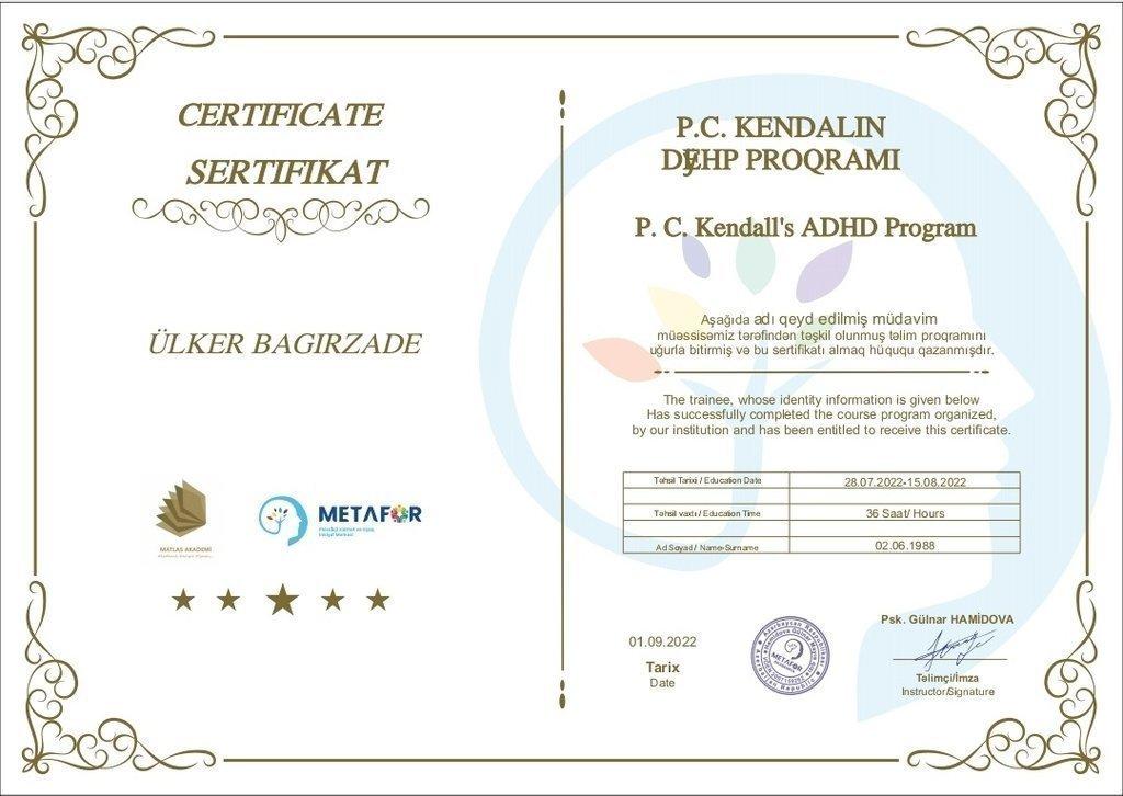Sertifikatlar certificate