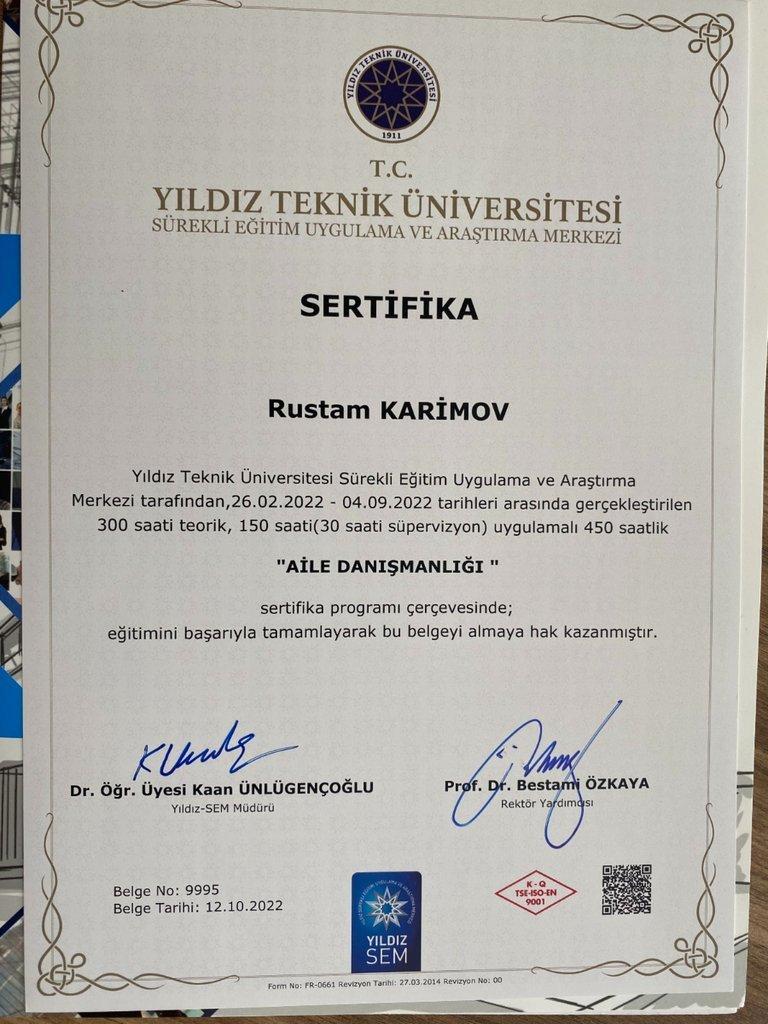 Sertifikatlar certificate
