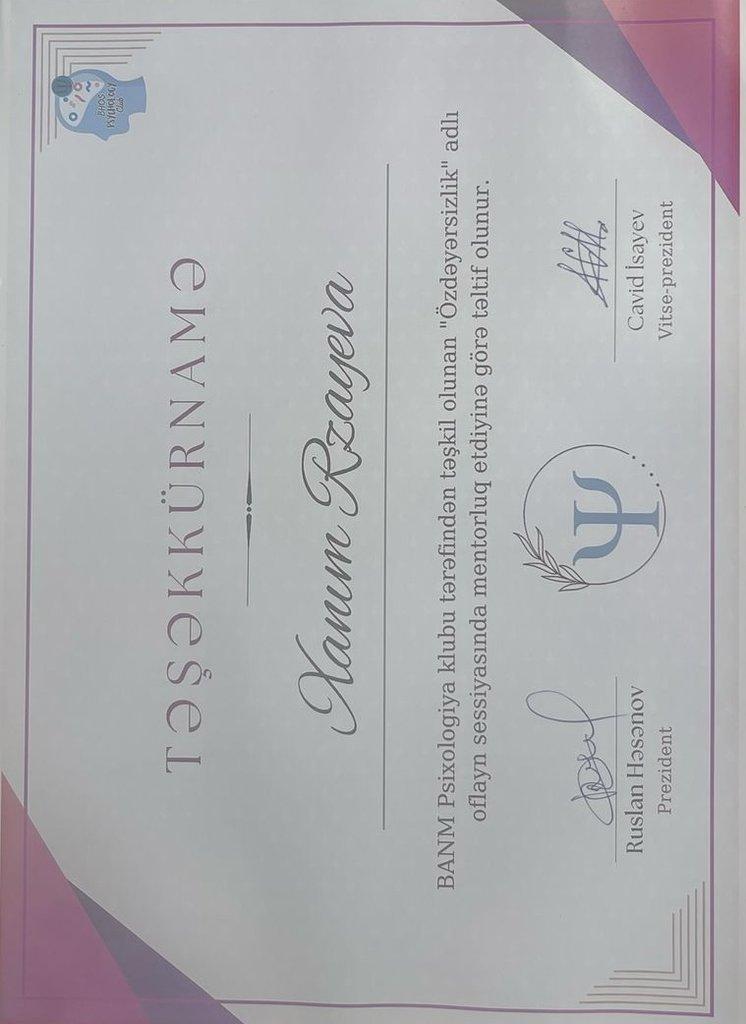 Sertifikatlar certificate