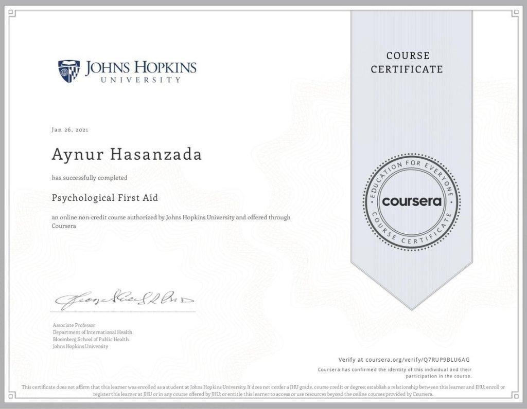 Sertifikatlar certificate
