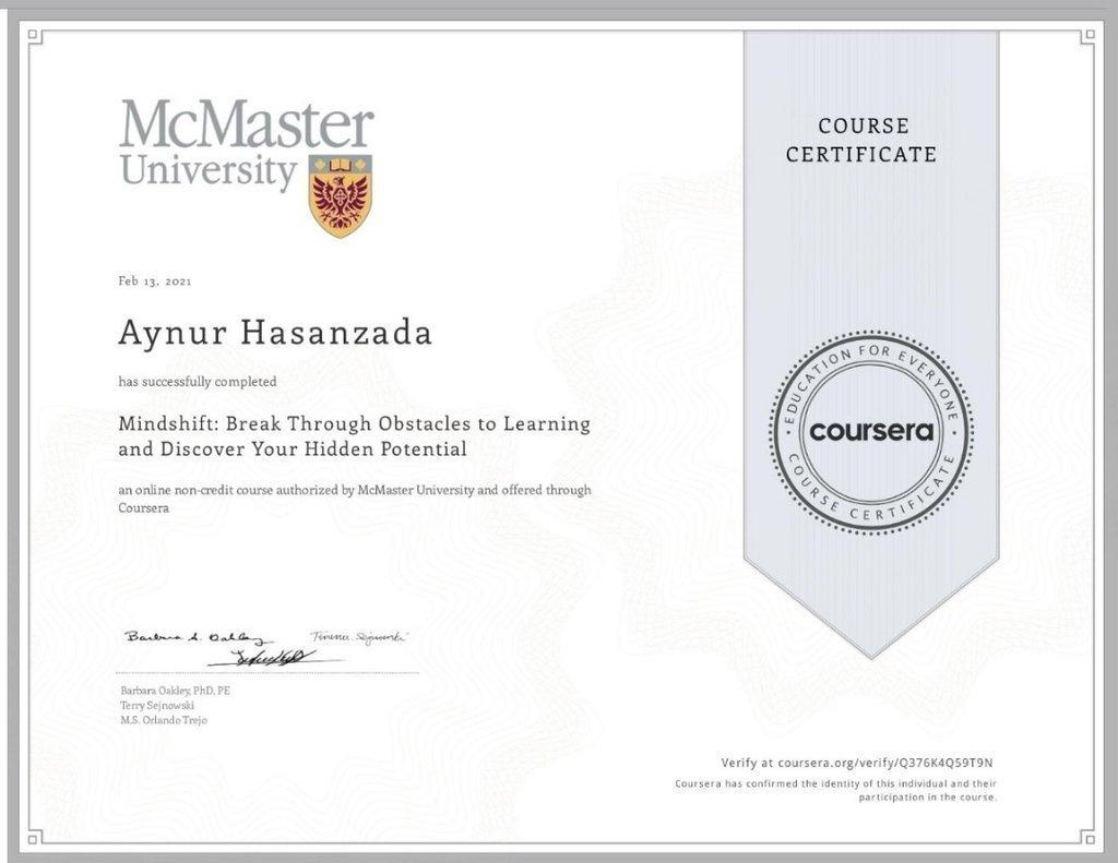 Sertifikatlar certificate